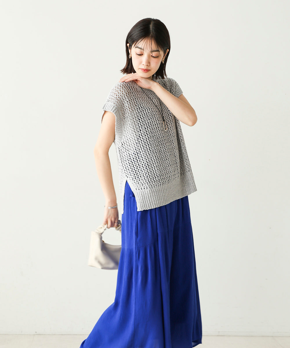 【WEB限定】透かし編みニット