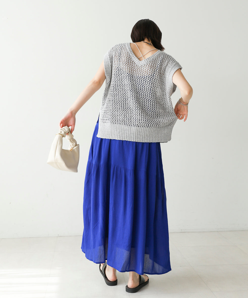 【WEB限定】透かし編みニット