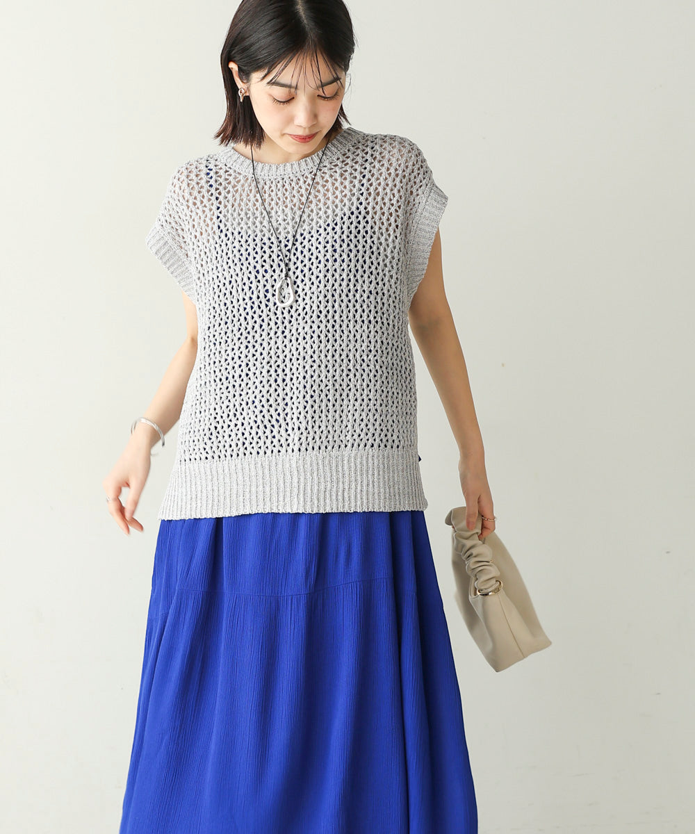 【WEB限定】透かし編みニット