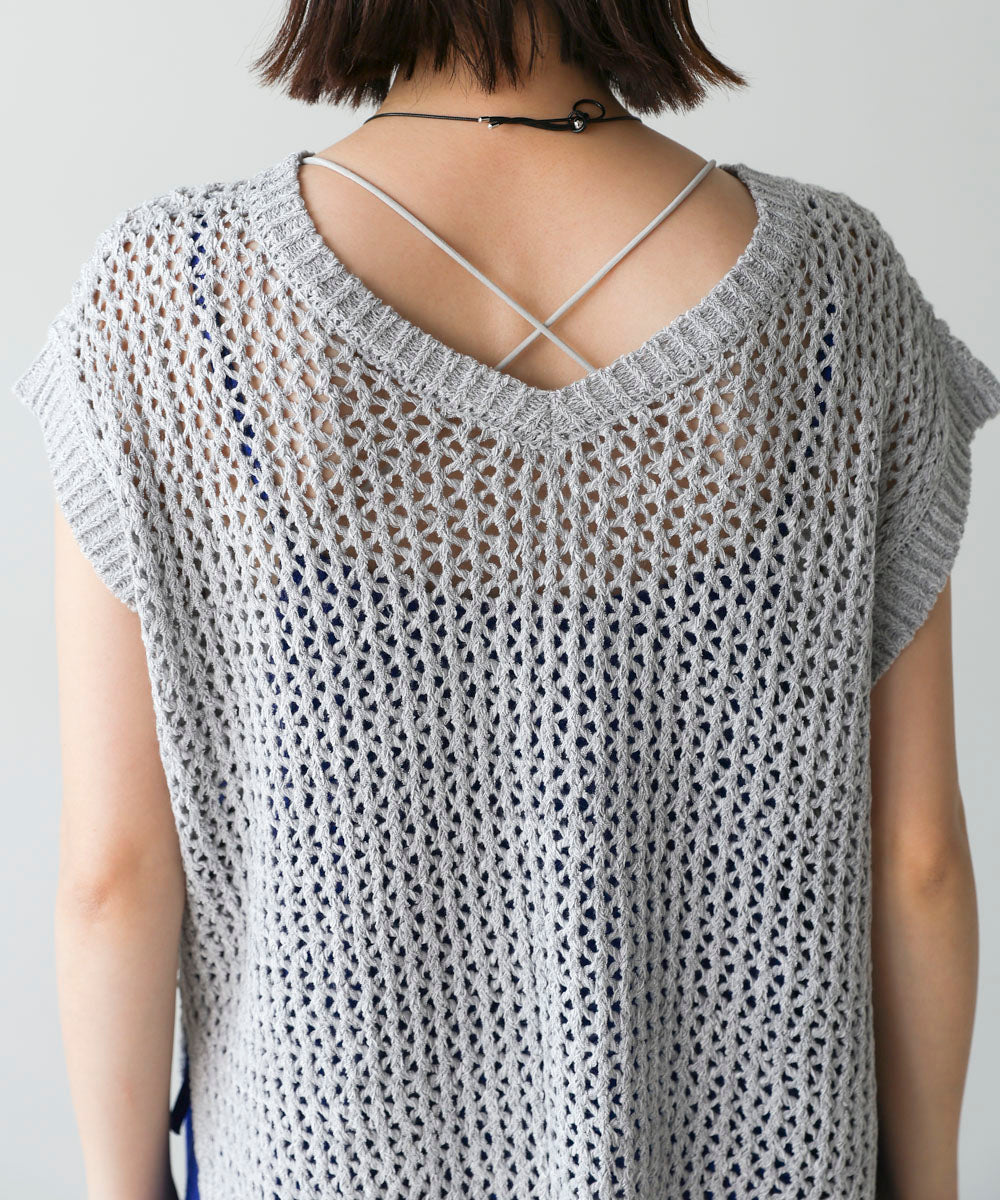 【WEB限定】透かし編みニット