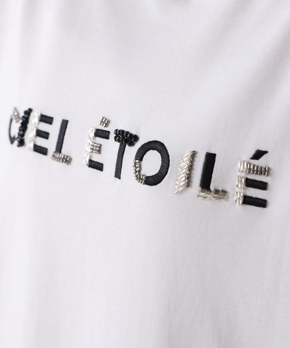 コンパクトスムースビーズ刺繍ロゴTシャツ