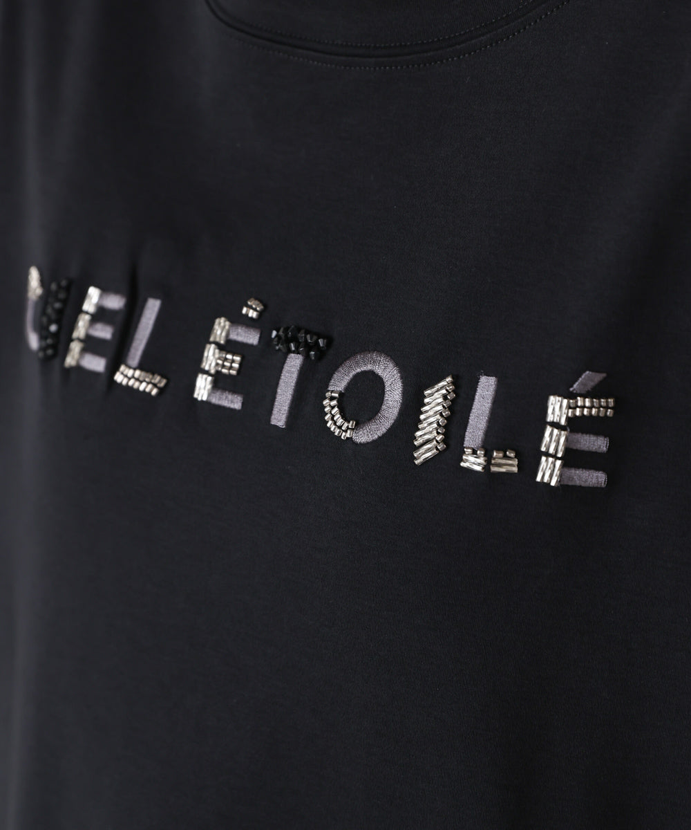 コンパクトスムースビーズ刺繍ロゴTシャツ