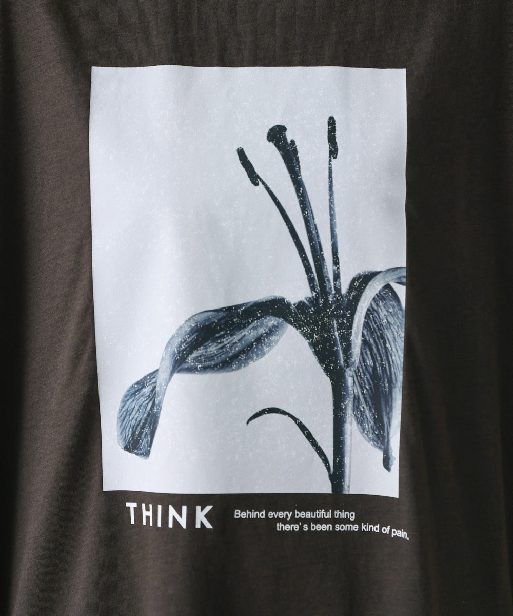 異素材プリントチュニック