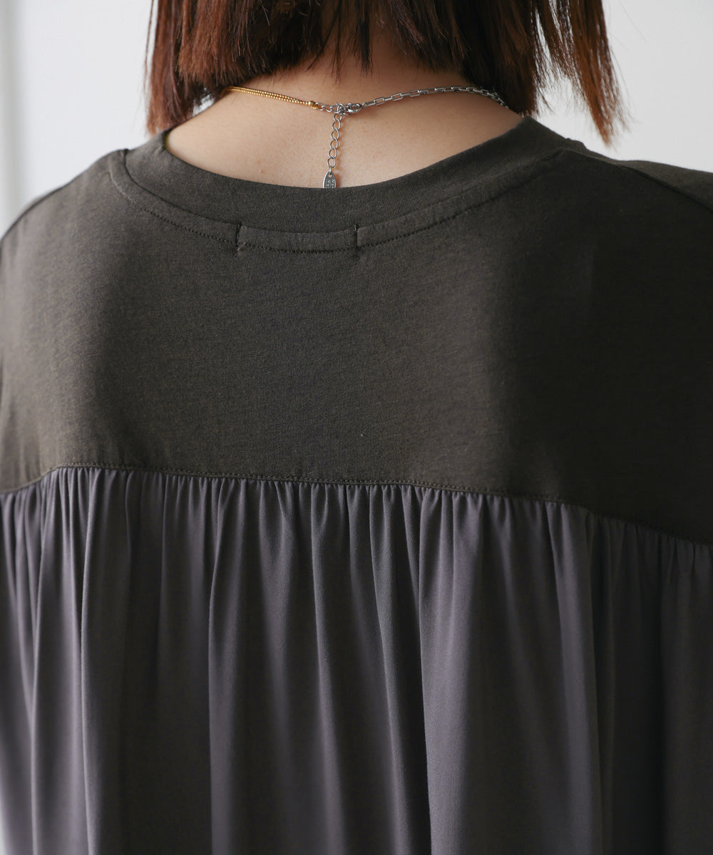 異素材プリントチュニック