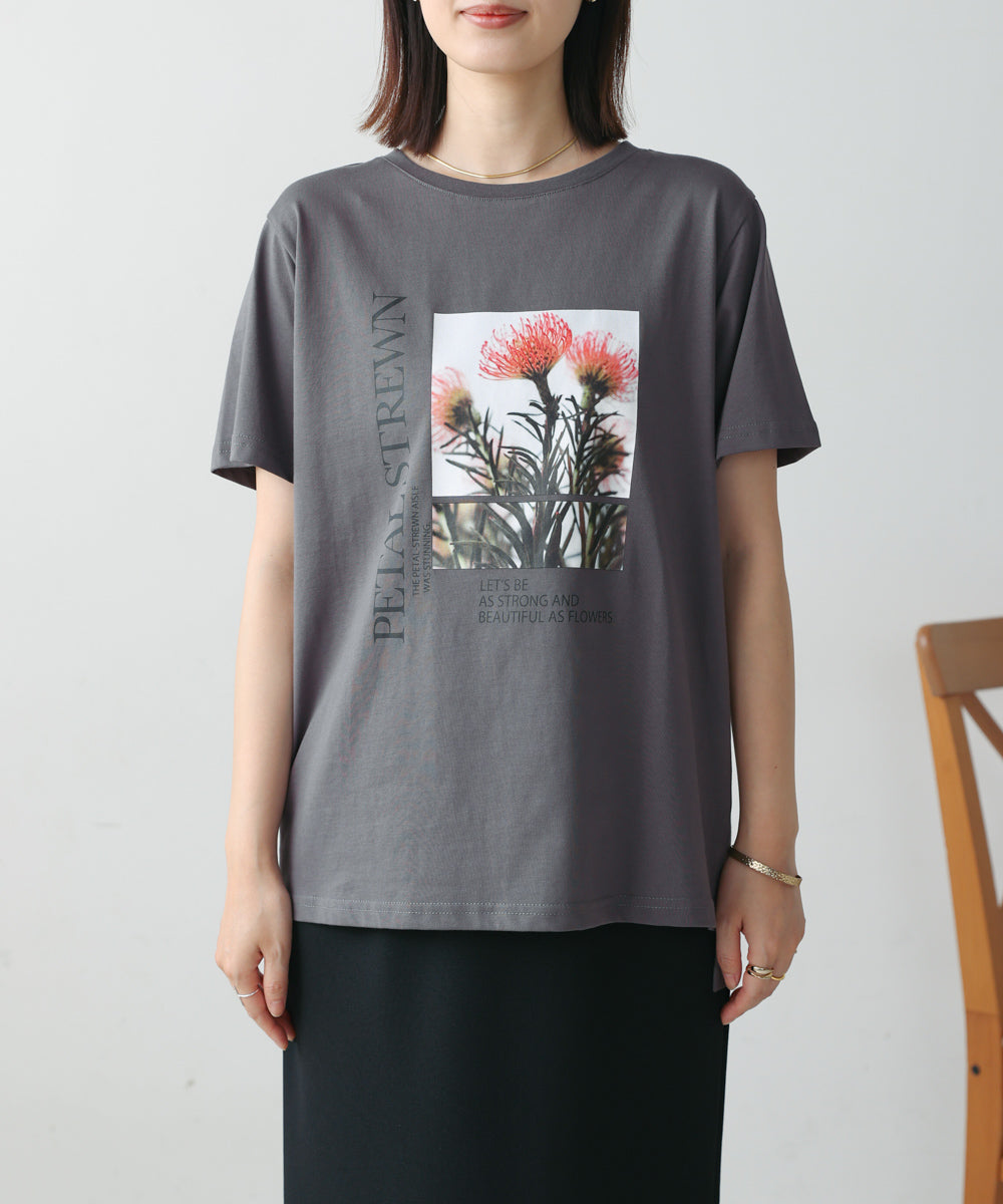 フォトフラワーTシャツ