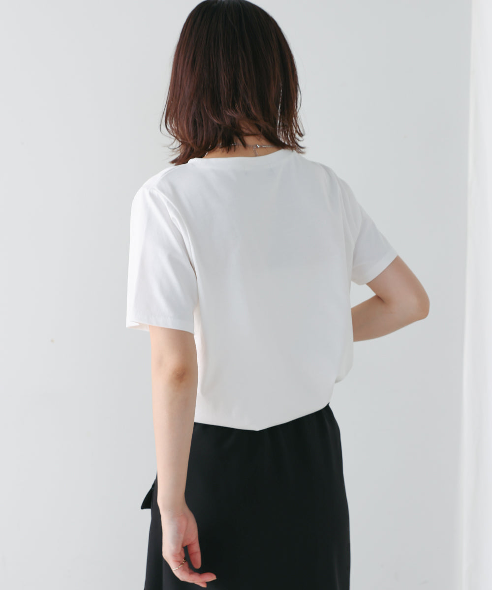 ラメエンボスロゴTシャツ