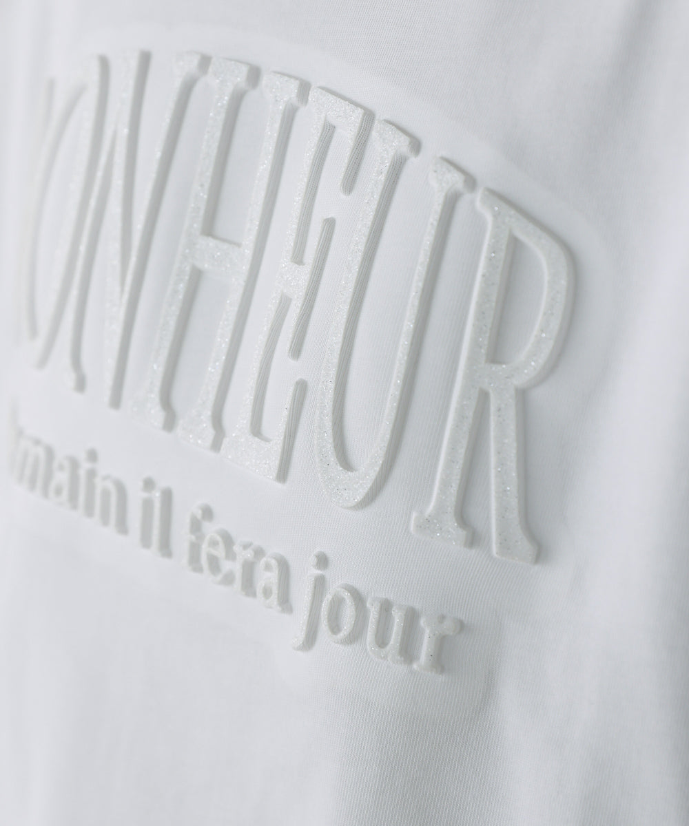 ラメエンボスロゴTシャツ