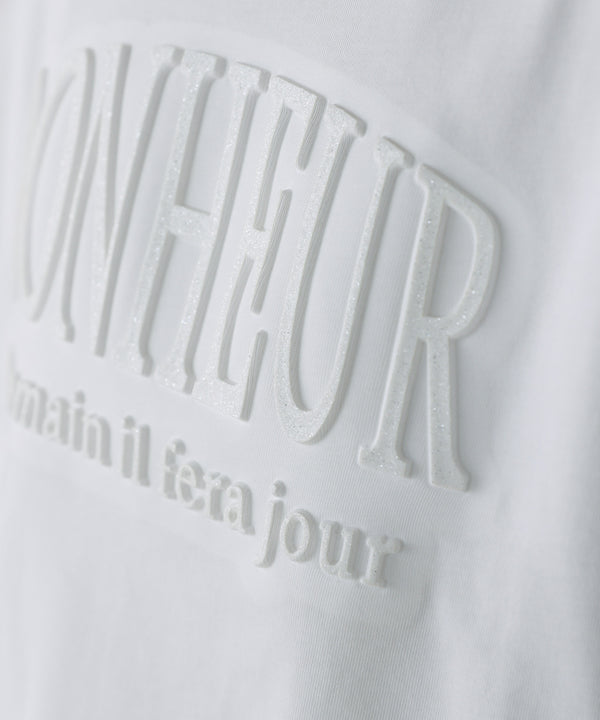 ラメエンボスロゴTシャツ