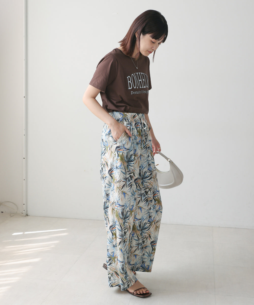 ラメエンボスロゴTシャツ