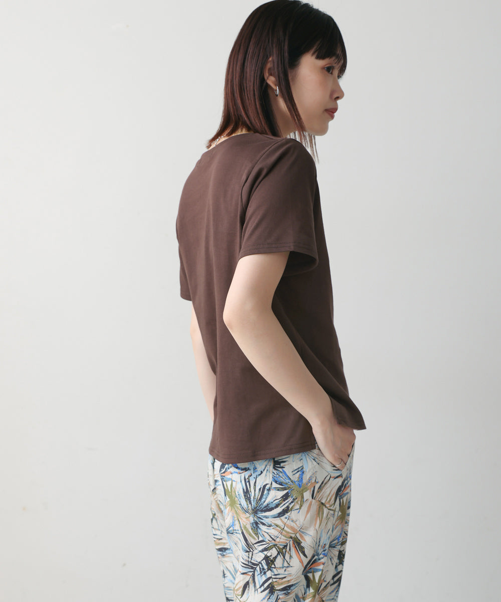 ラメエンボスロゴTシャツ