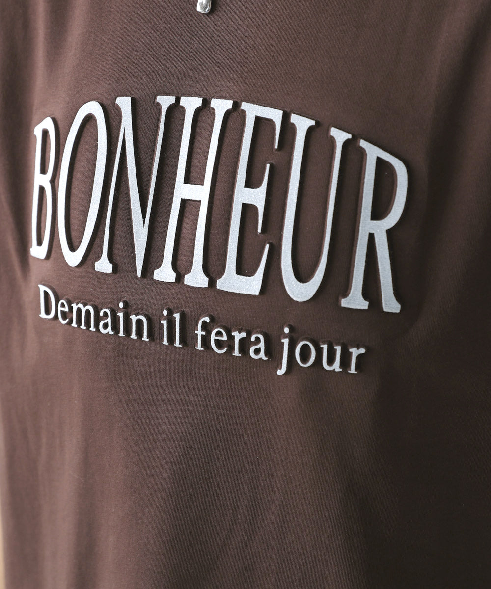 ラメエンボスロゴTシャツ