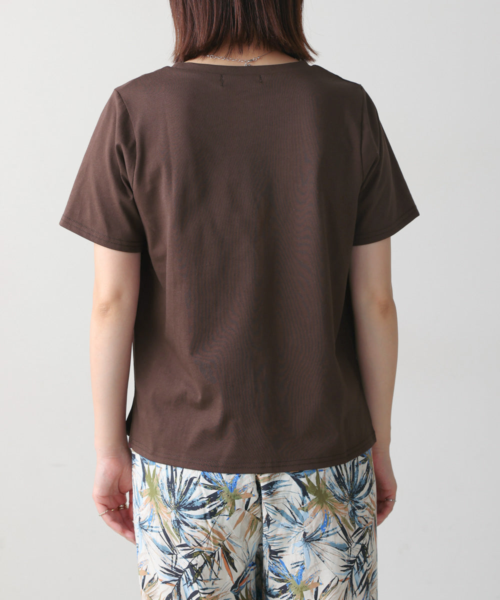 ラメエンボスロゴTシャツ