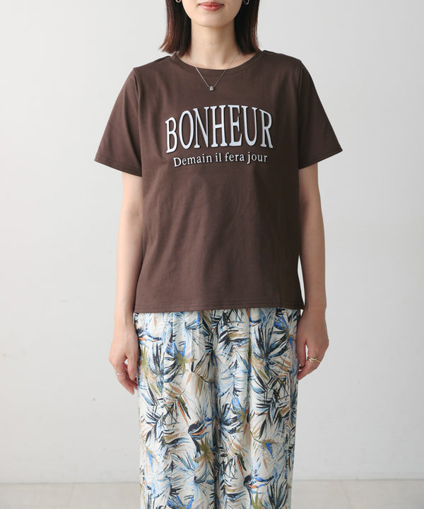 ラメエンボスロゴTシャツ