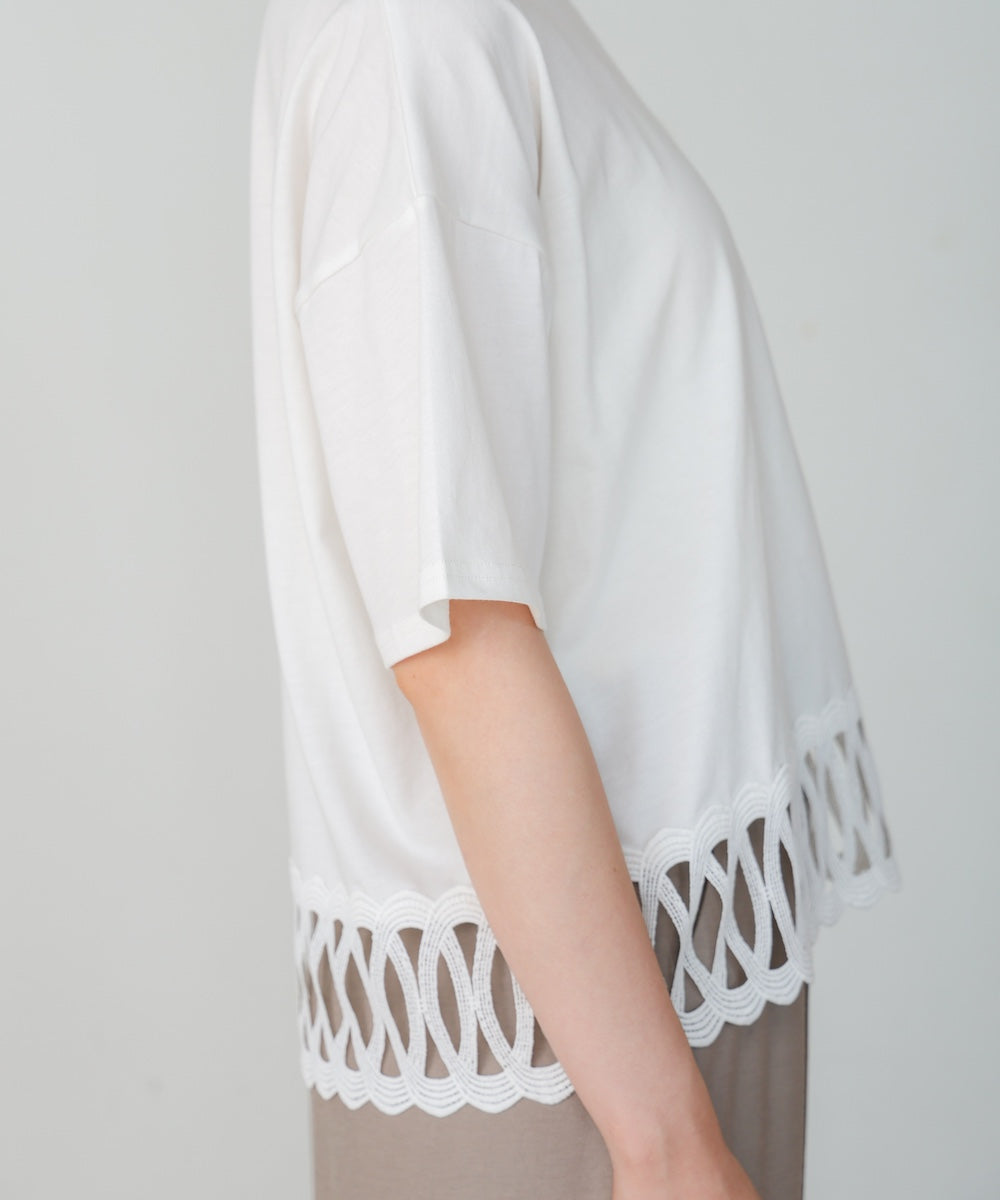 【WEB限定】裾レースミディアムTシャツ