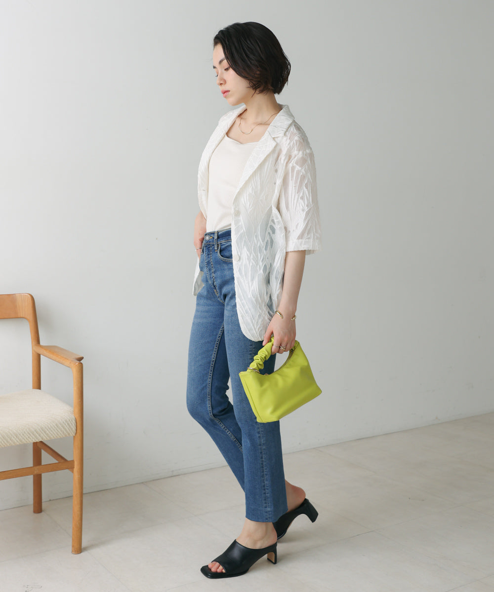 【WEB限定】シアーレース五分袖ジャケット