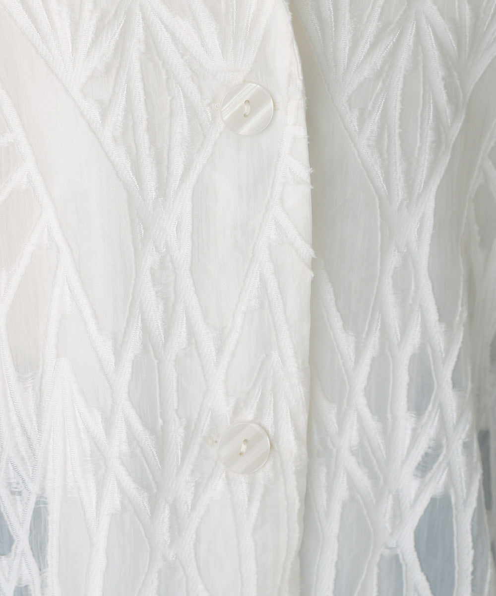 【WEB限定】シアーレース五分袖ジャケット