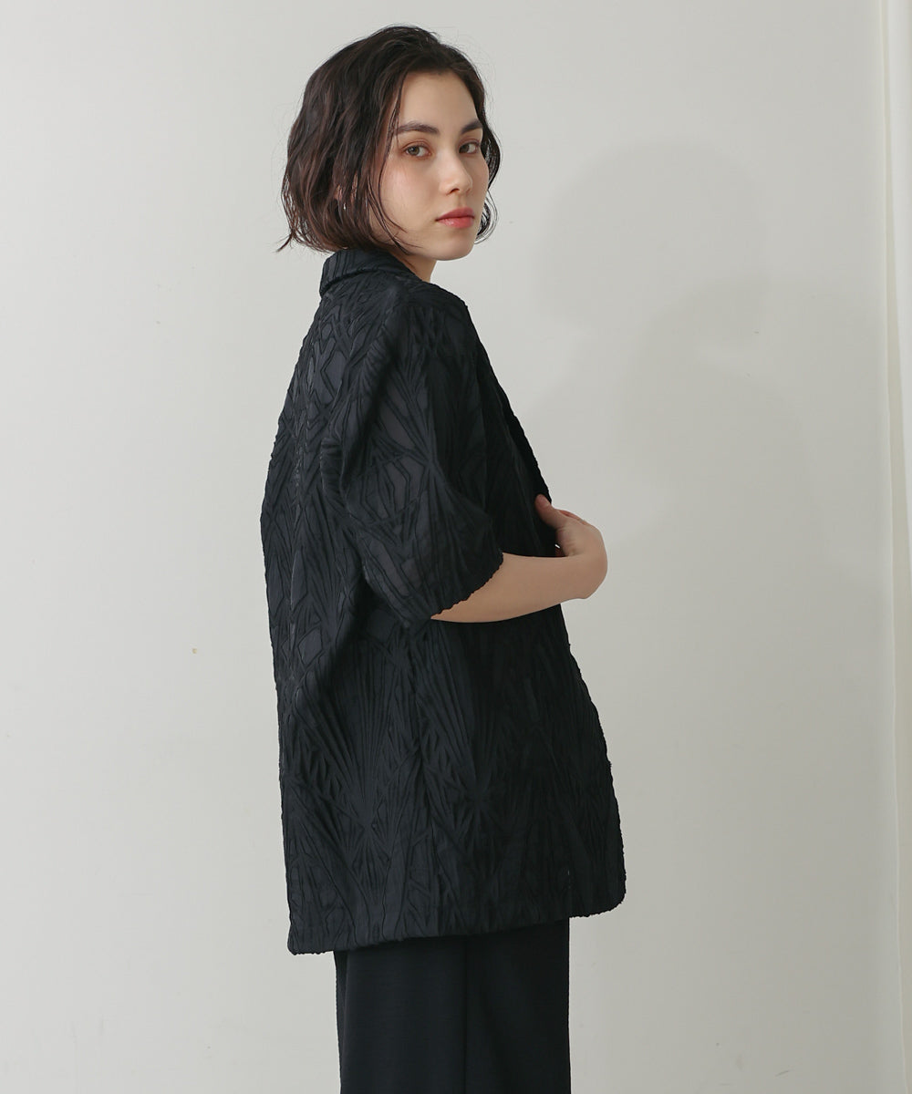 【WEB限定】シアーレース五分袖ジャケット