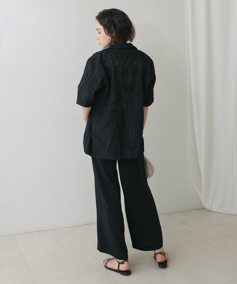 【WEB限定】シアーレース五分袖ジャケット