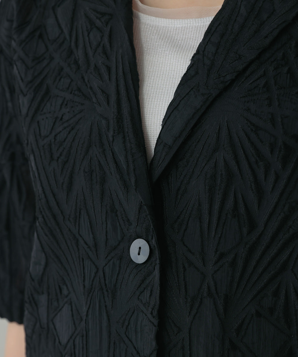 【WEB限定】シアーレース五分袖ジャケット