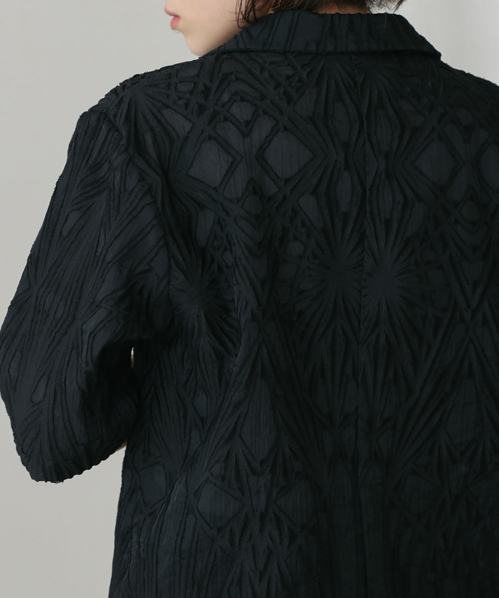 【WEB限定】シアーレース五分袖ジャケット