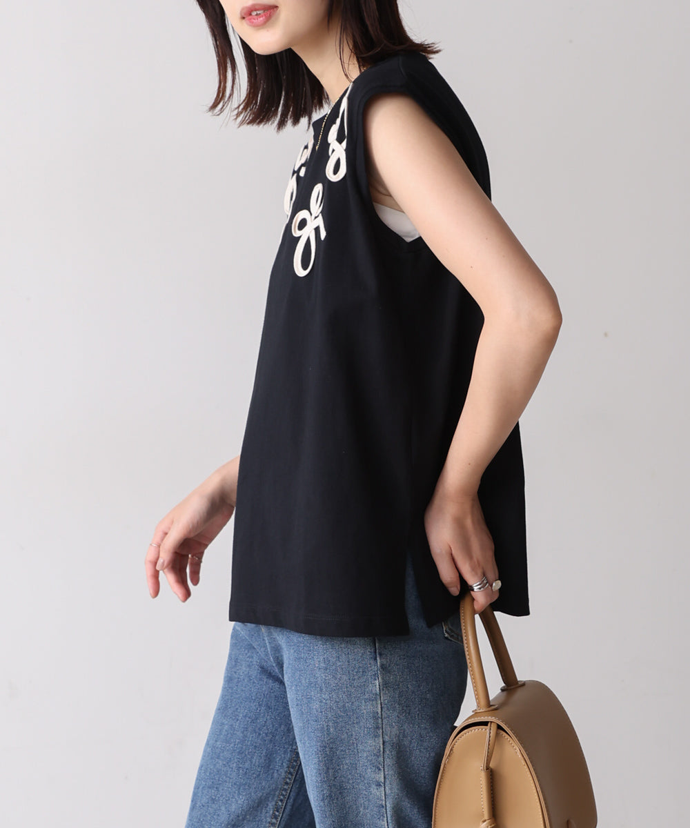 【WEB限定】コード刺しゅうフレンチTシャツ