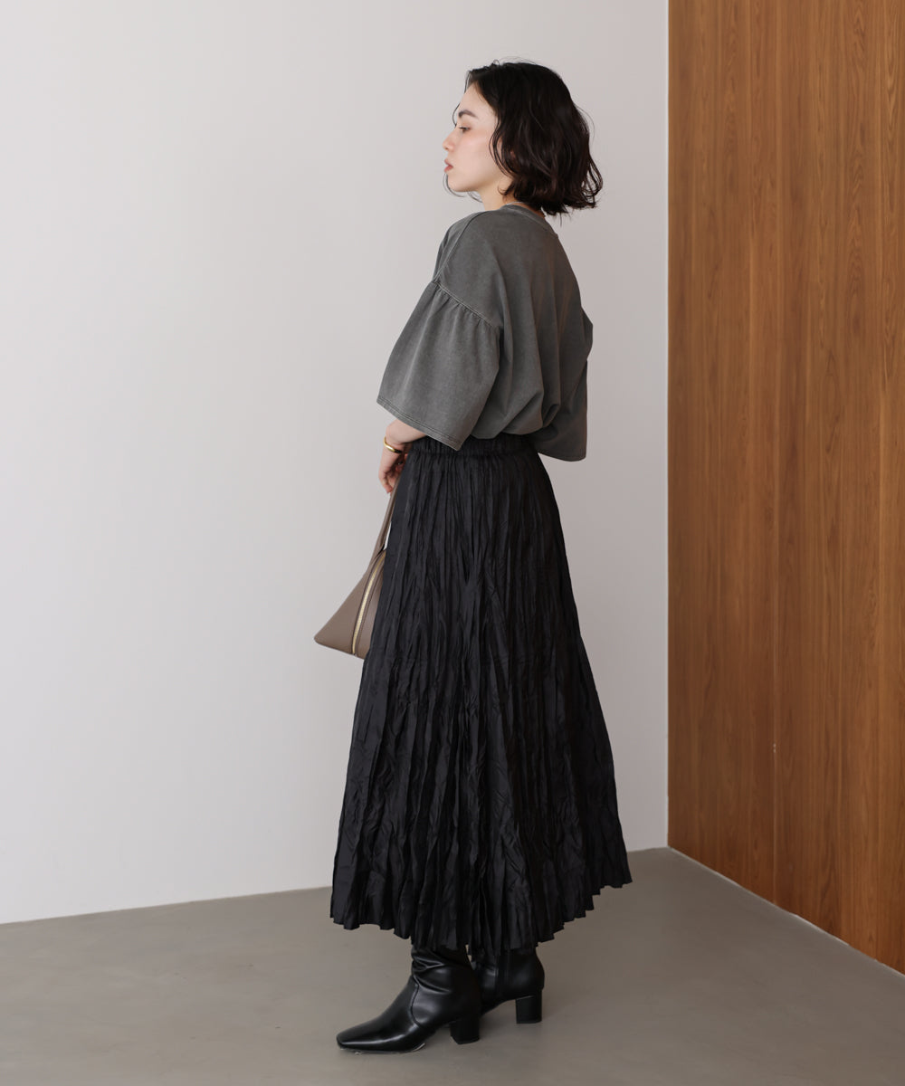 天竺フレアスリーブプリントTee