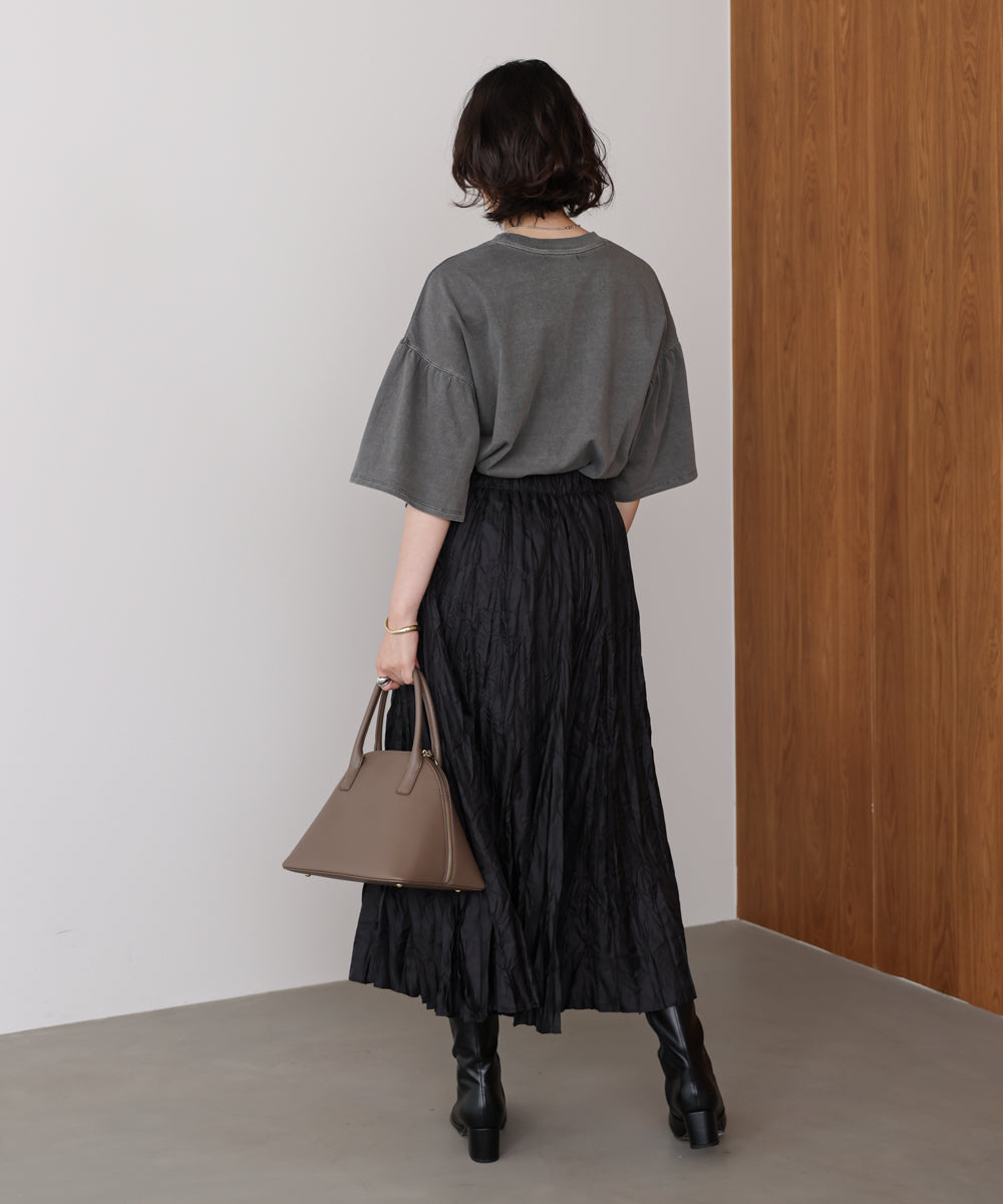 天竺フレアスリーブプリントTee