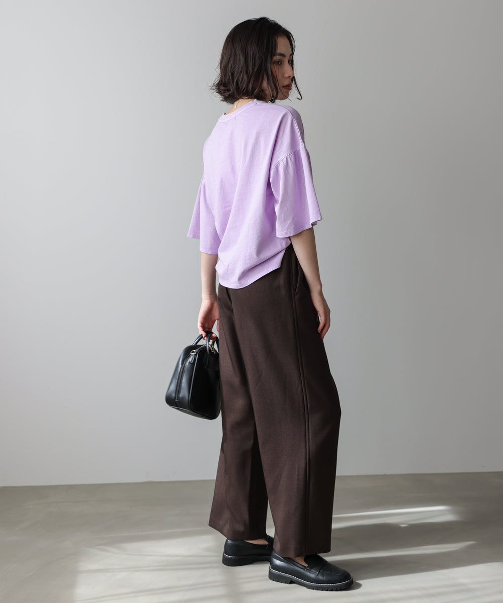 天竺フレアスリーブプリントTee