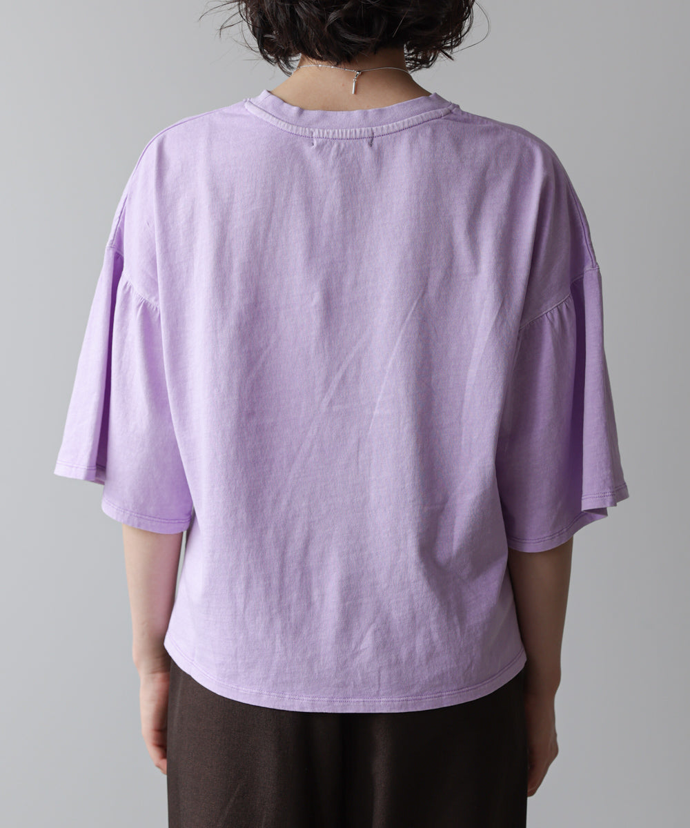天竺フレアスリーブプリントTee
