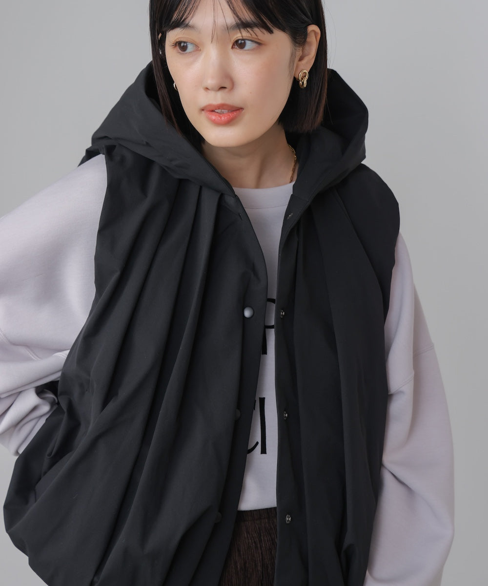 裾バルーンダウンベスト