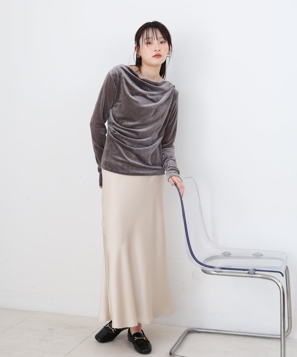 シアーベロアドレーププルオーバー