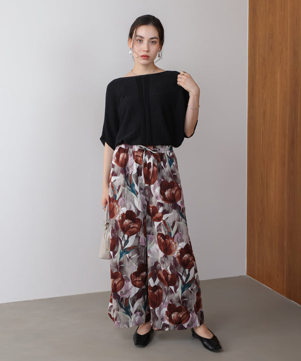 花柄センターシームパンツ