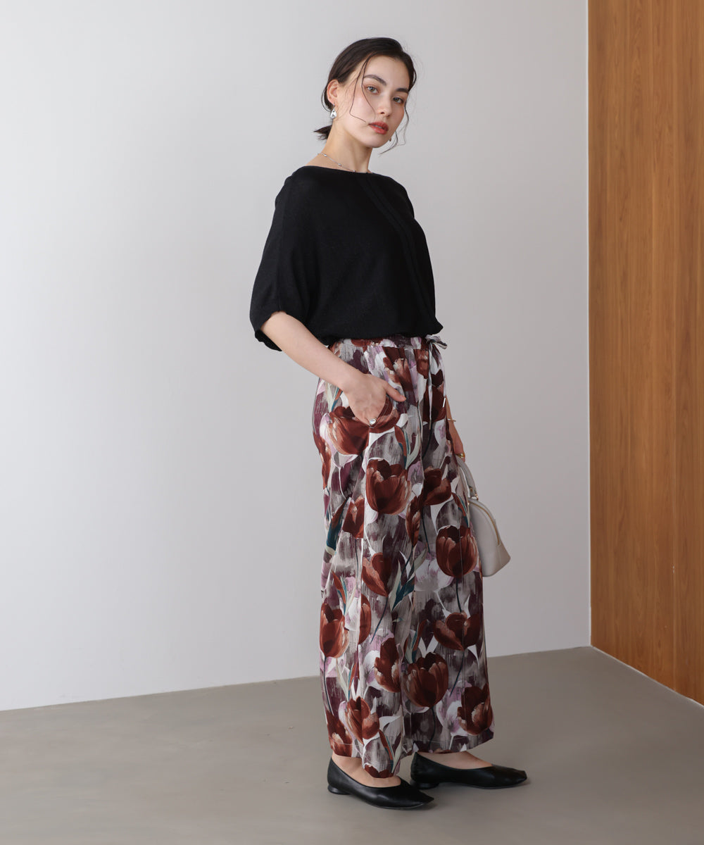 花柄センターシームパンツ