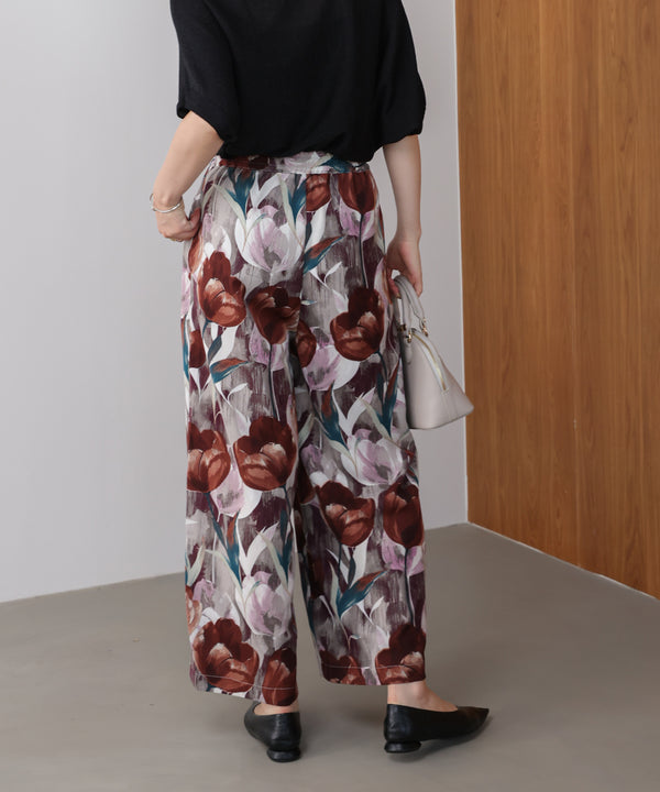 花柄センターシームパンツ