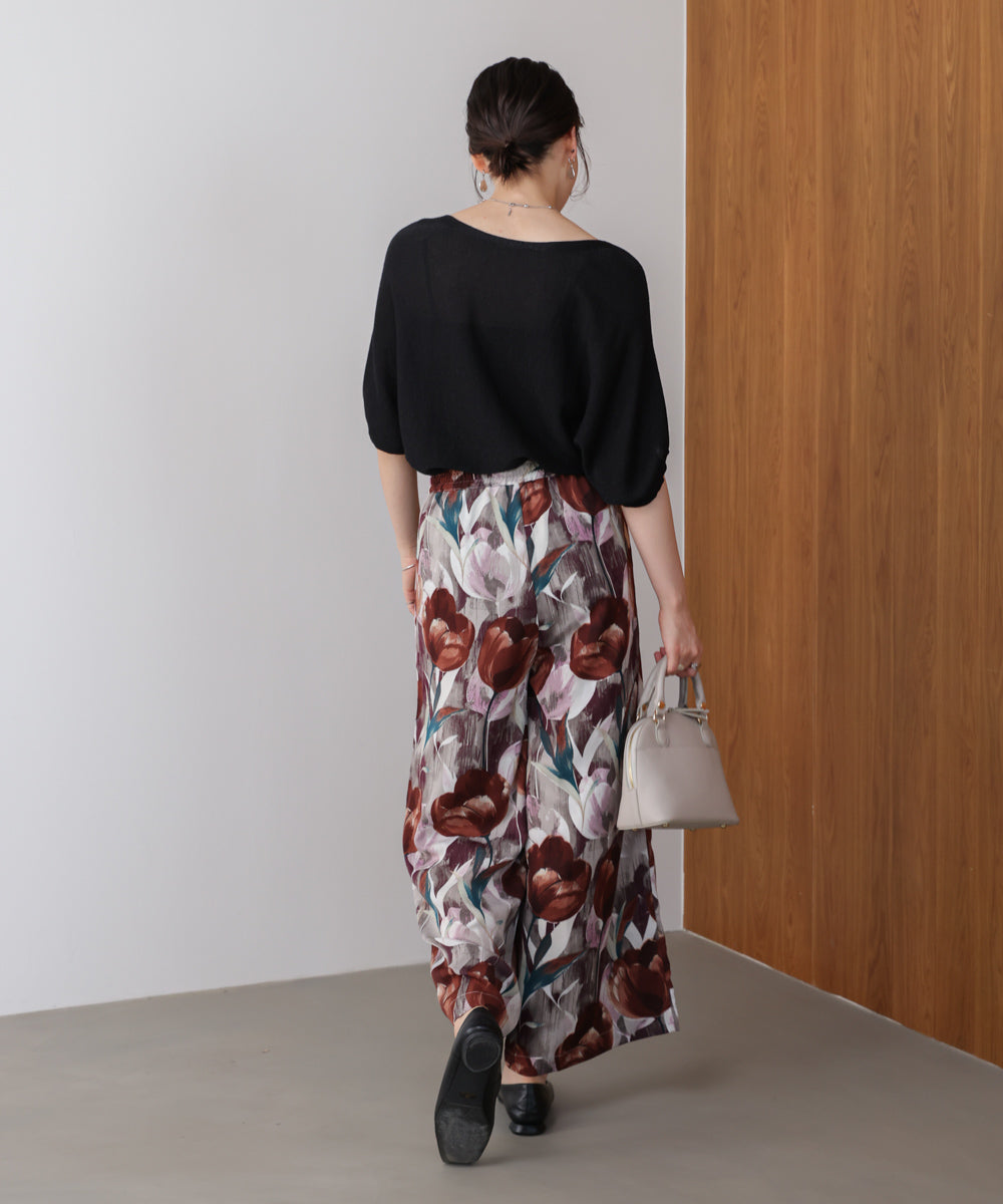 花柄センターシームパンツ