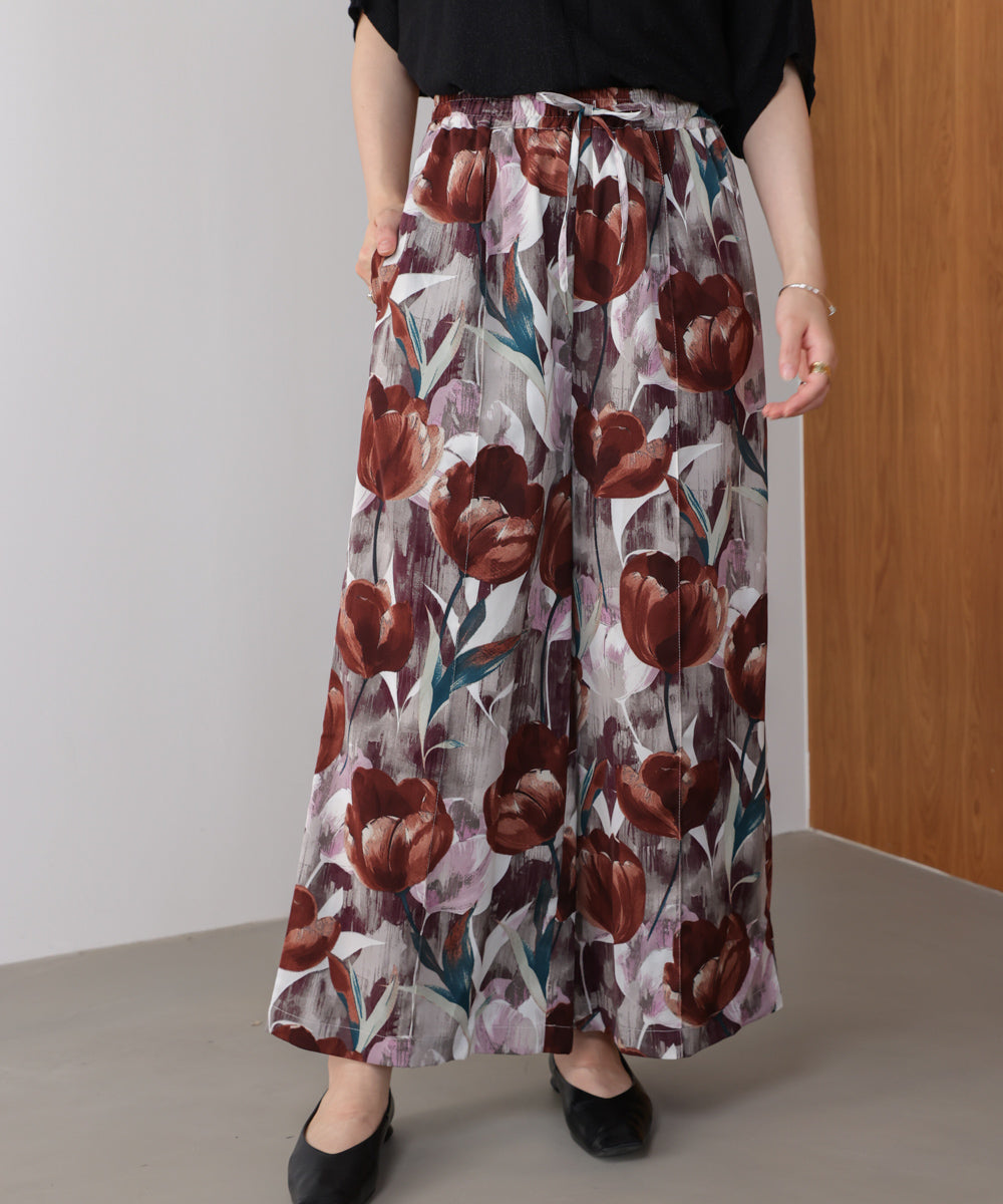 花柄センターシームパンツ