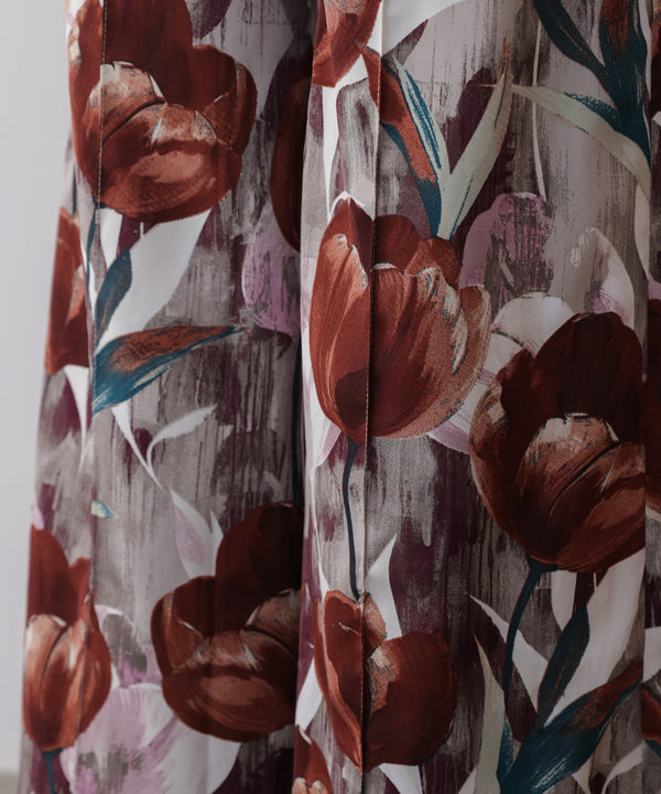 花柄センターシームパンツ