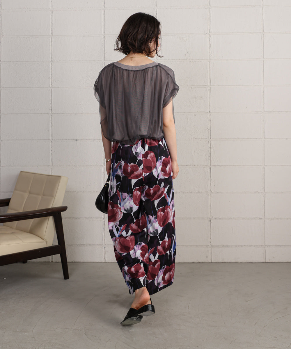 花柄センターシームパンツ