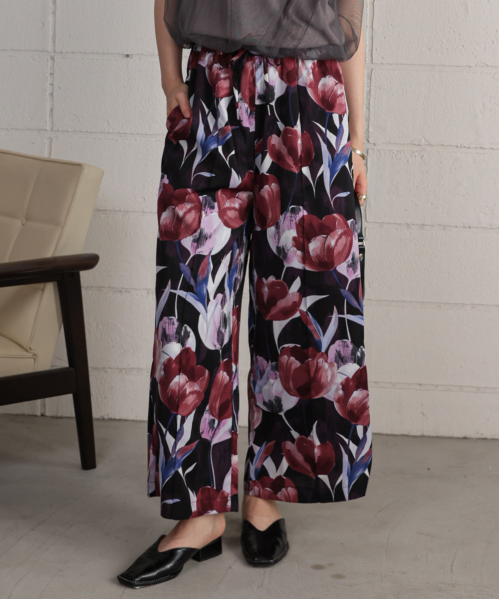 花柄センターシームパンツ