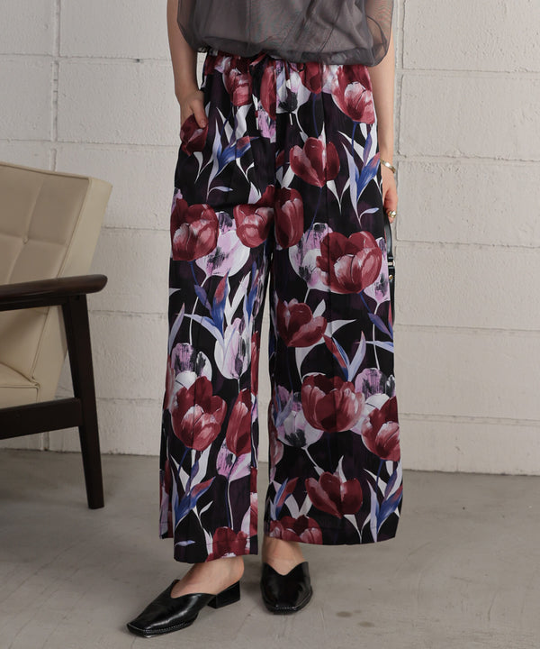 花柄センターシームパンツ