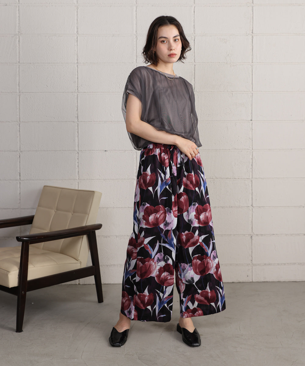 花柄センターシームパンツ