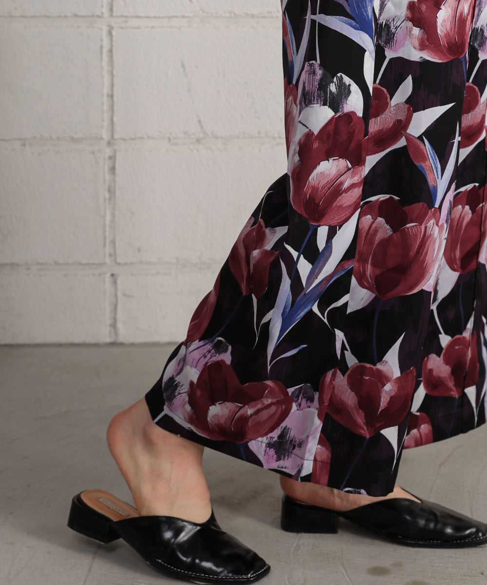 花柄センターシームパンツ