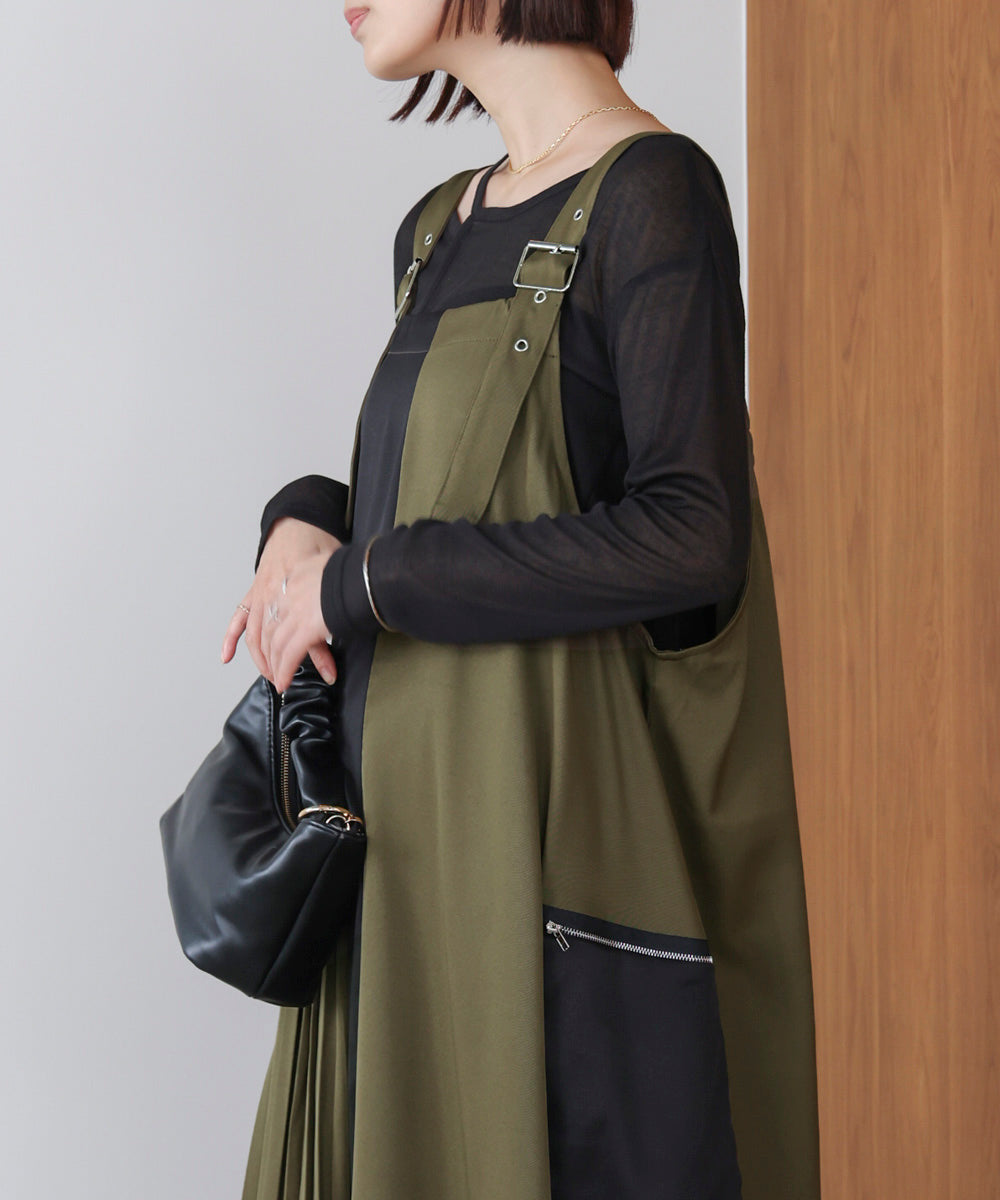 肩ベルトブロッキングジャンスカ