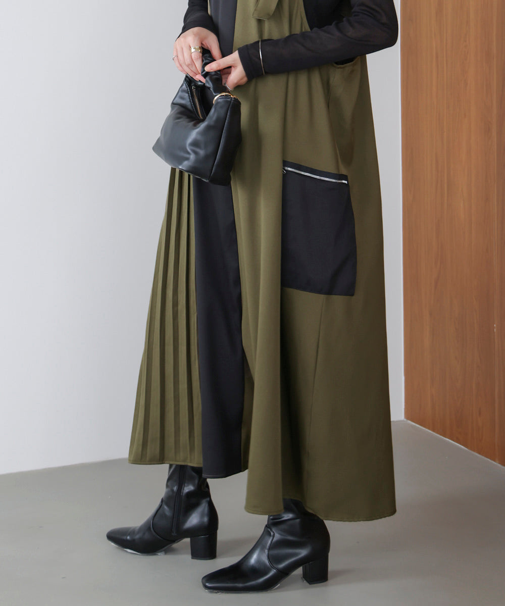 肩ベルトブロッキングジャンスカ