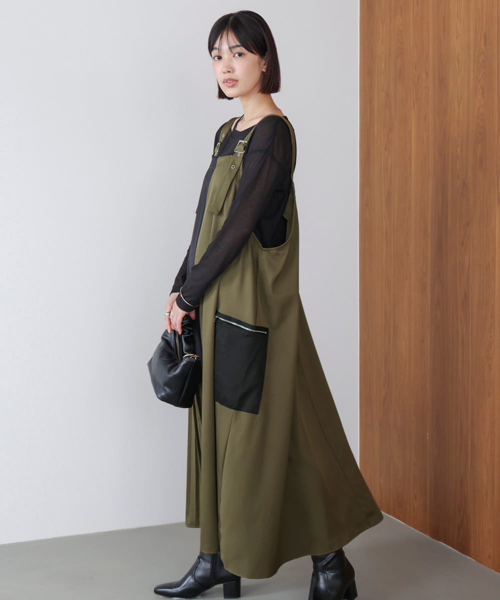 肩ベルトブロッキングジャンスカ