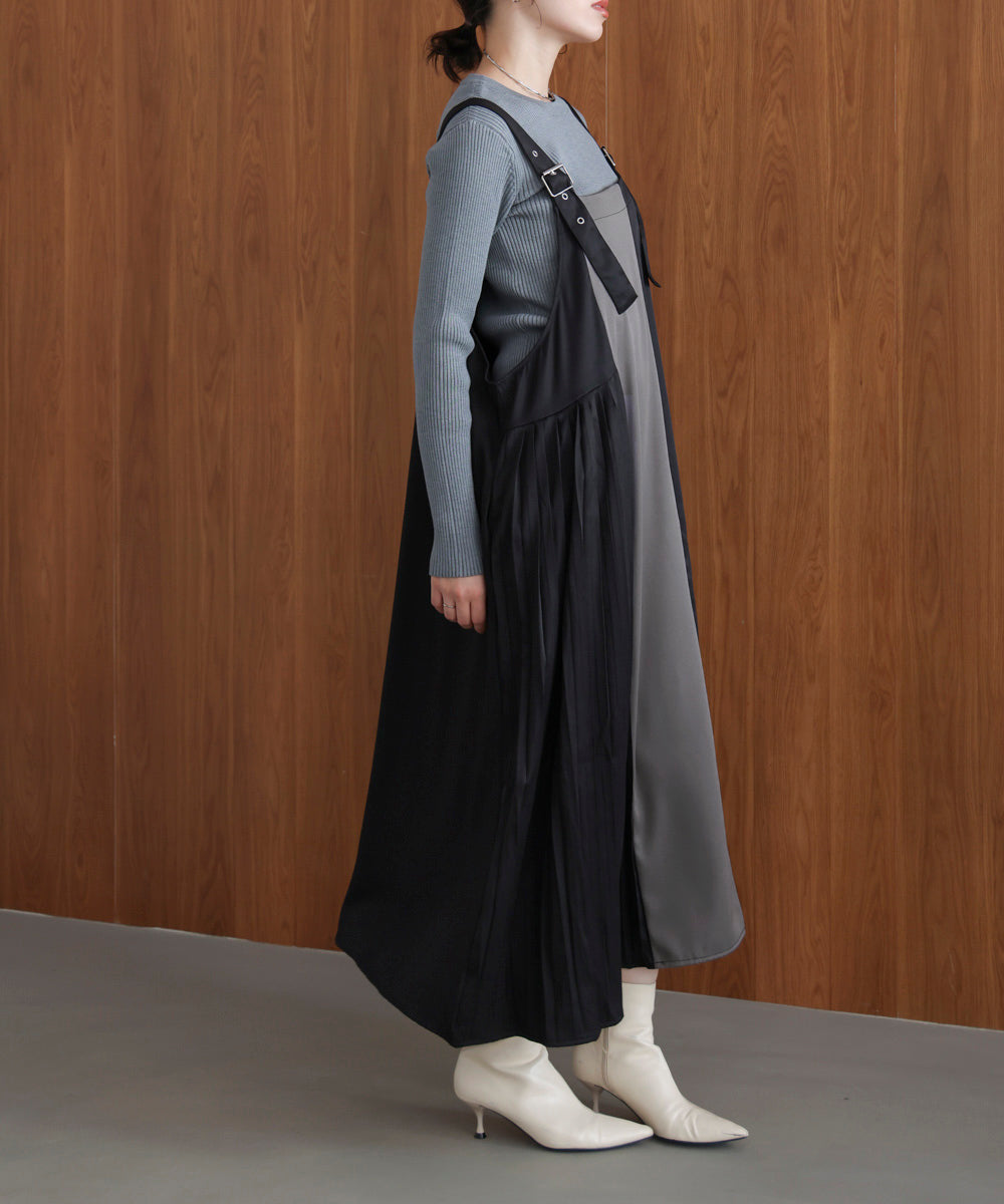 肩ベルトブロッキングジャンスカ