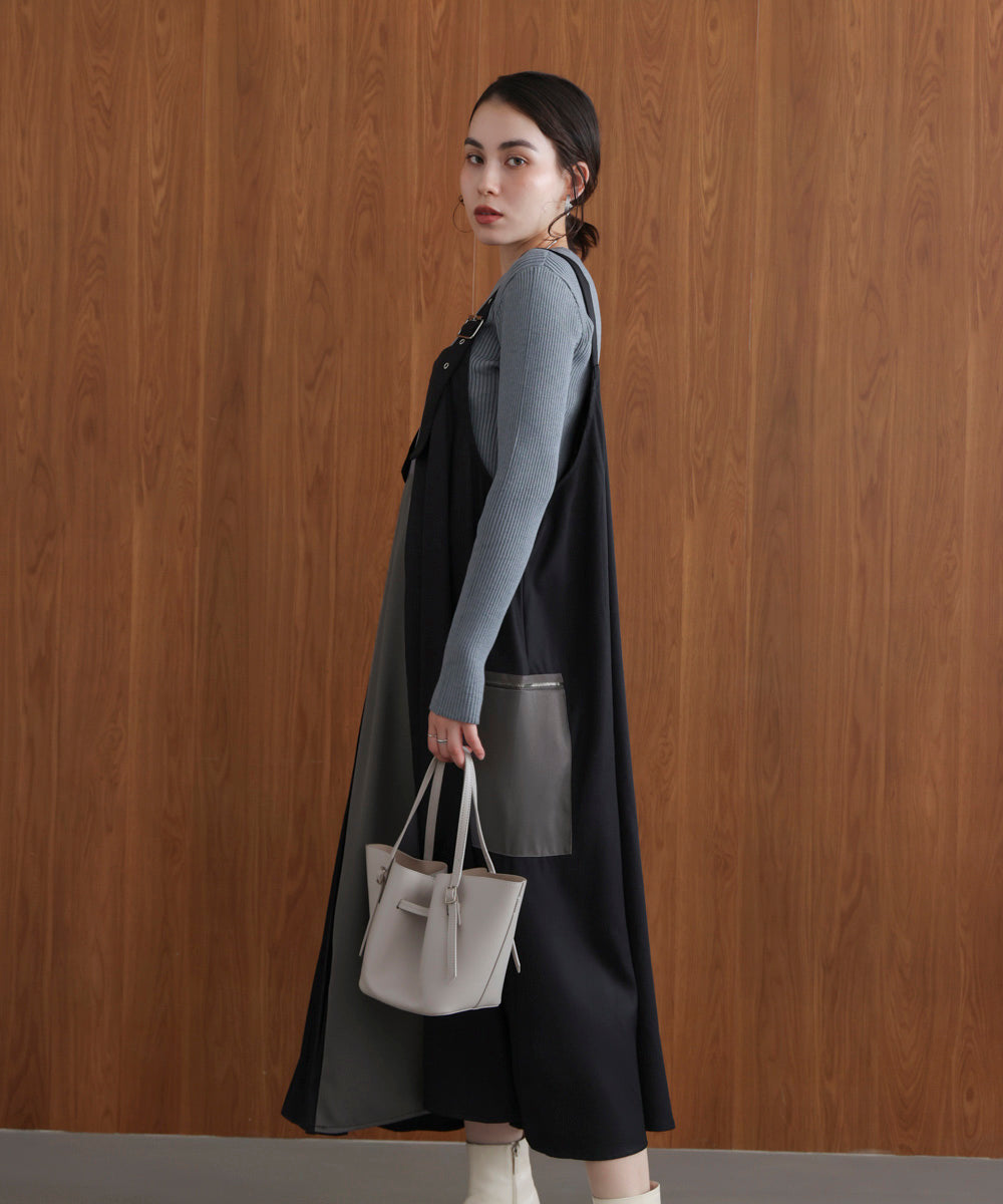 肩ベルトブロッキングジャンスカ