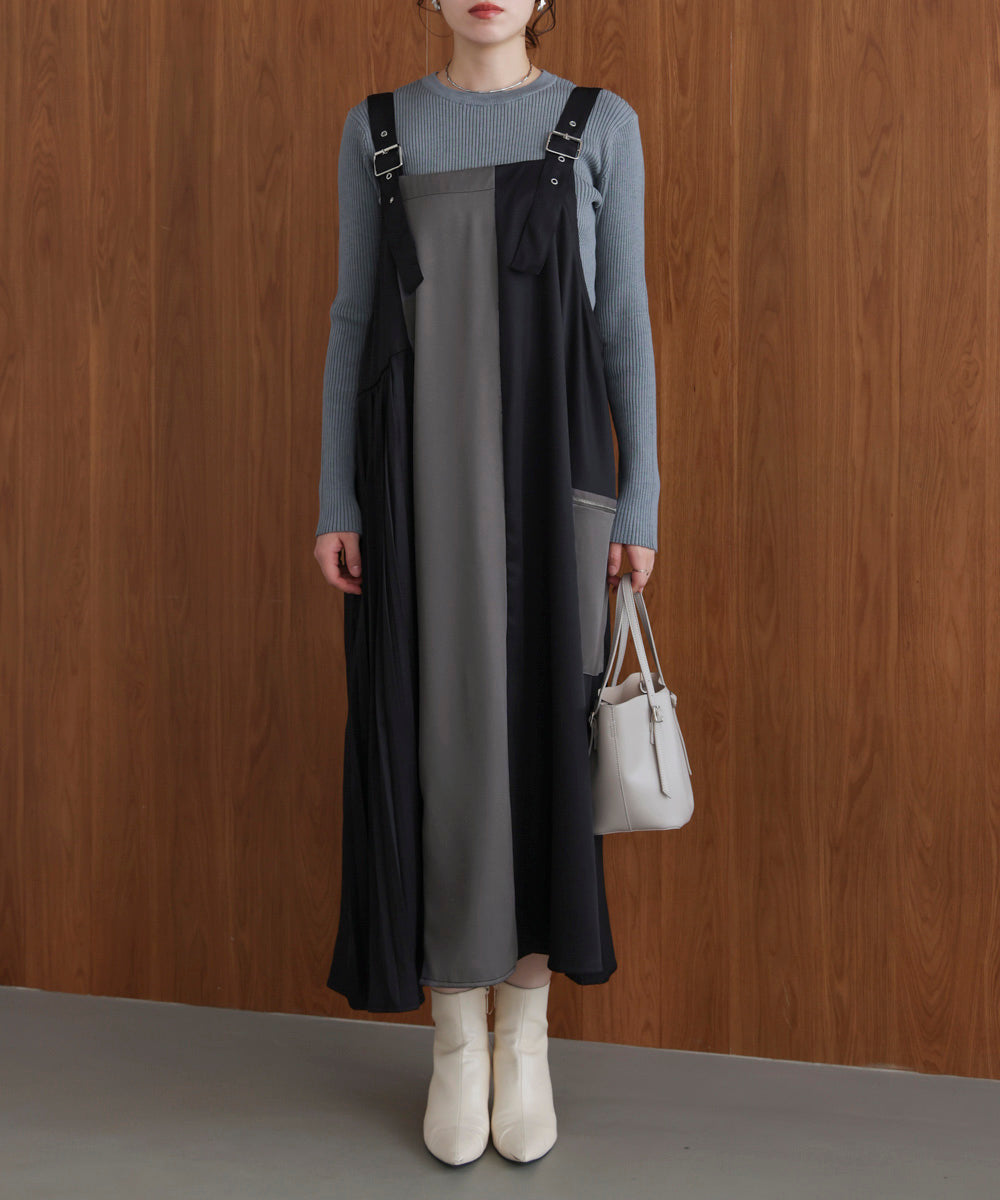 肩ベルトブロッキングジャンスカ