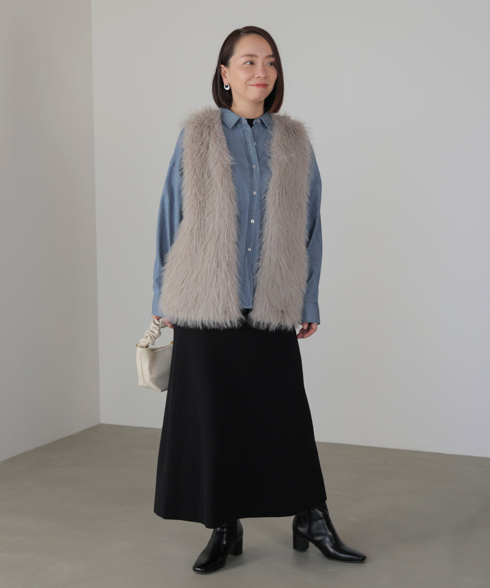 シアーデニム2WAYシャツ