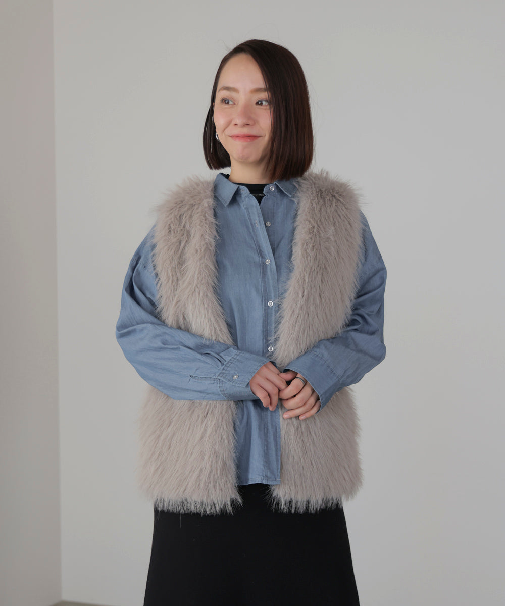 シアーデニム2WAYシャツ